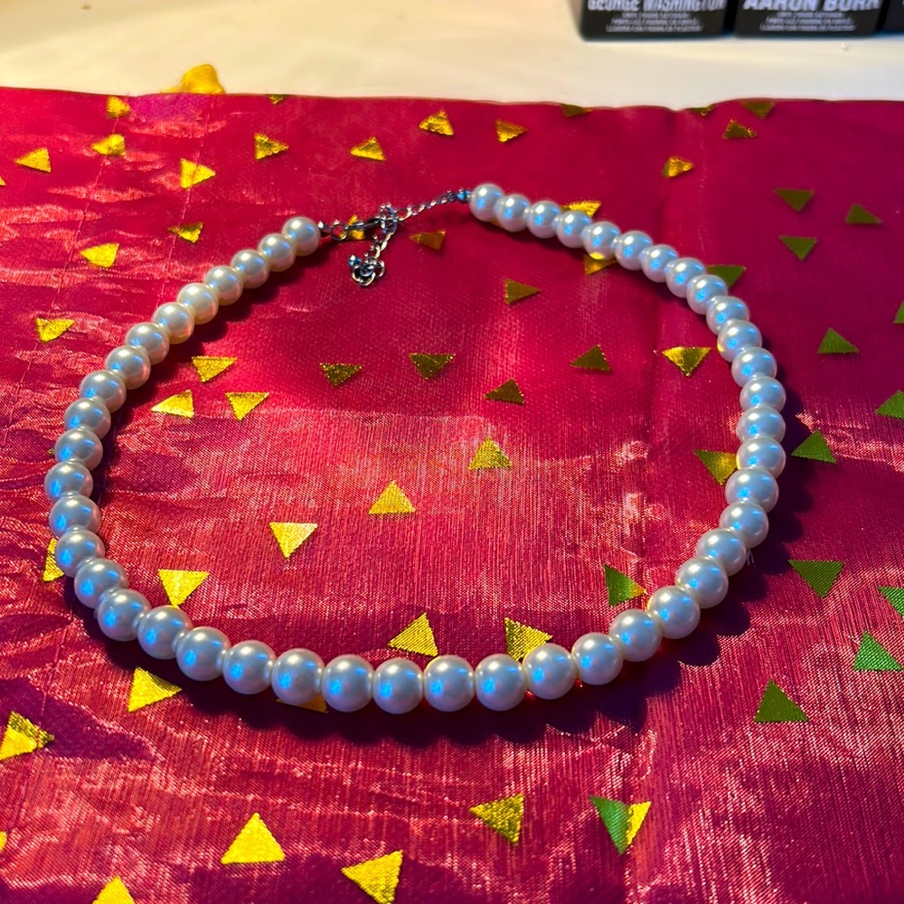 Simulated Pearl Necklace